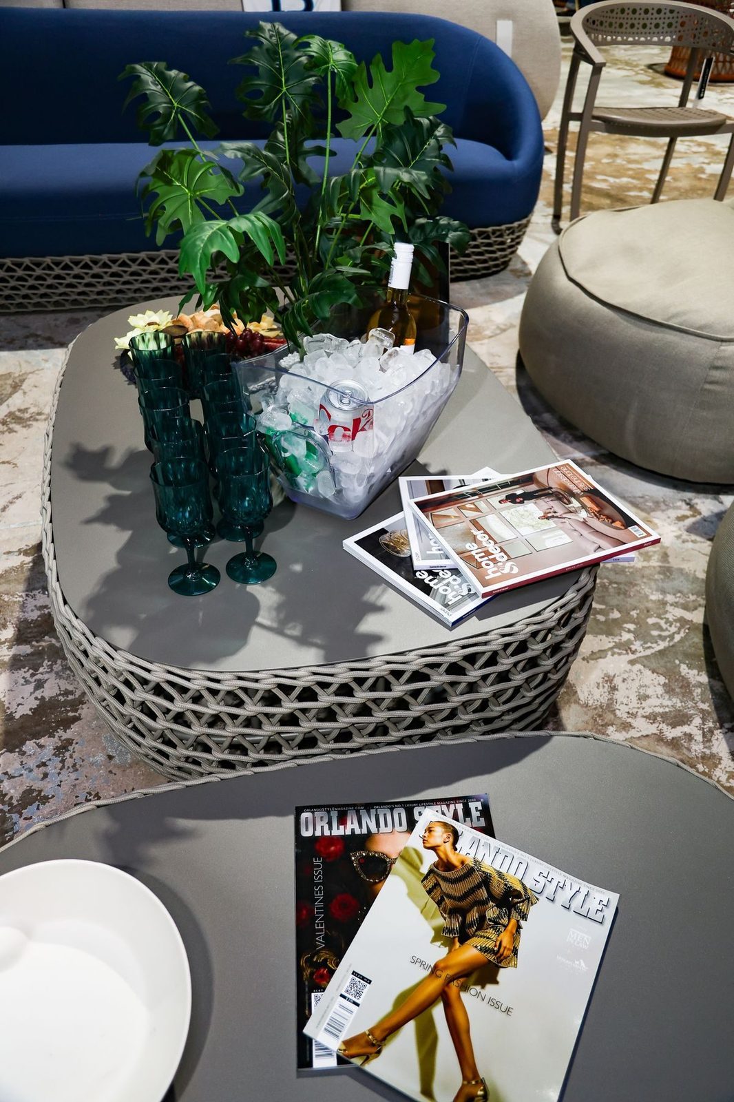Lounge table set for a private celebration